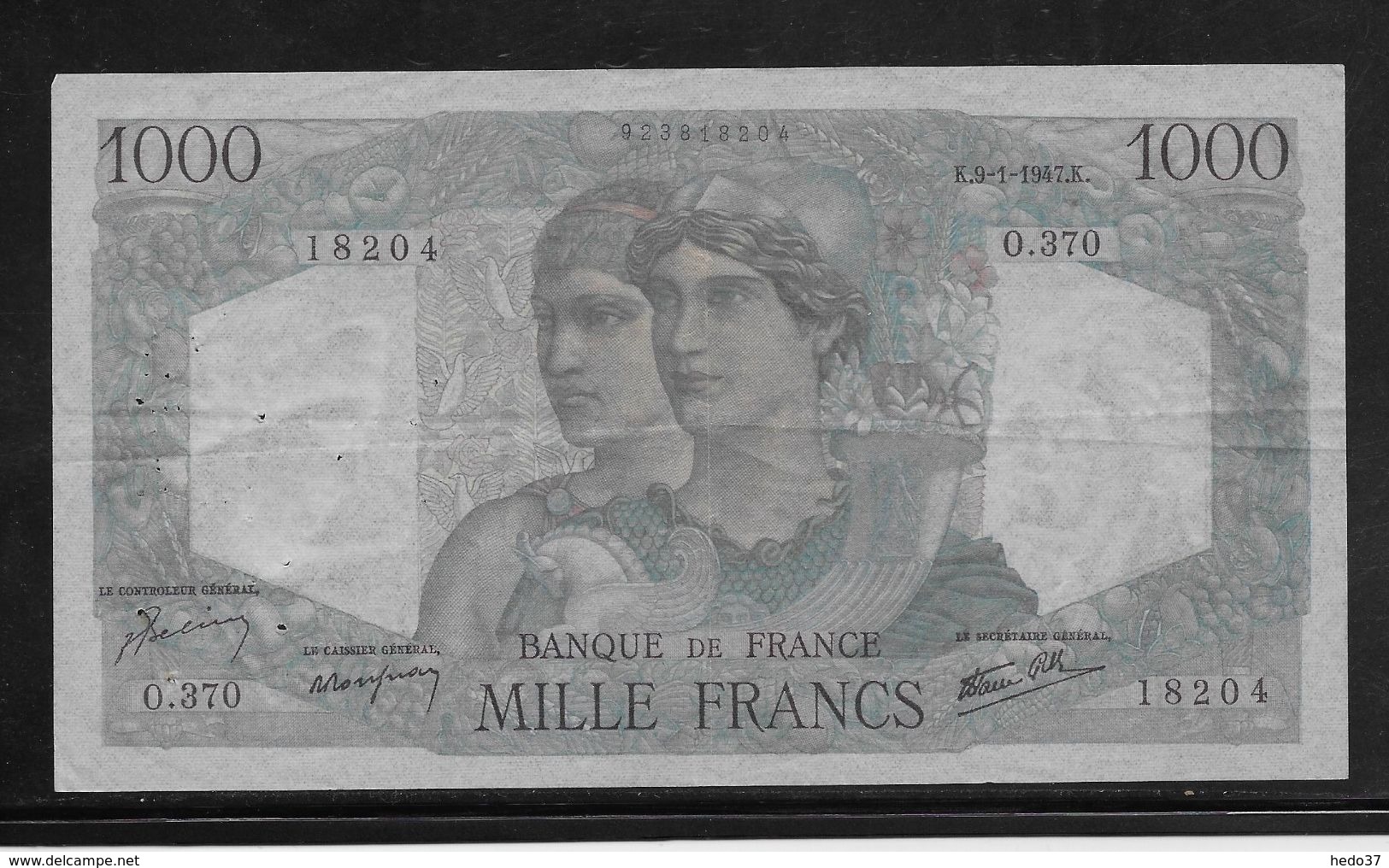 France 1000 Francs Minerve Et Hercule - 9-1-1947 - Fayette N°41-18 - TTB - 1 000 F 1945-1950 ''Minerve Et Hercule''