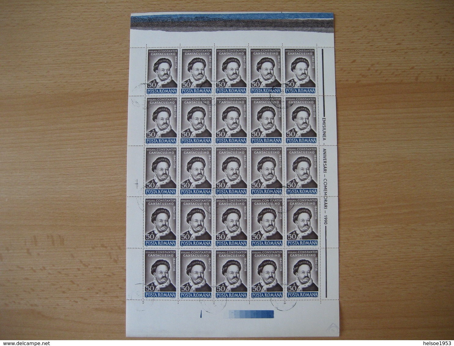 Rumänien 1990- Constantin Cantacuzino Gestempelt - Full Sheets & Multiples