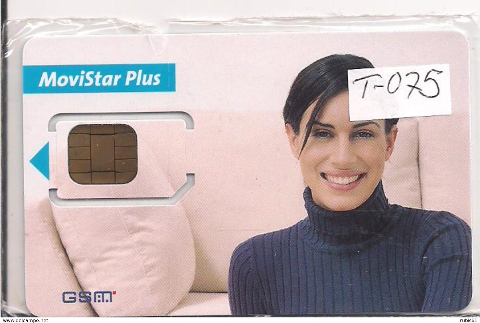 TARJETA GSM MOVISTAR T-075 CHICA SOFA AZUL - Telefonica