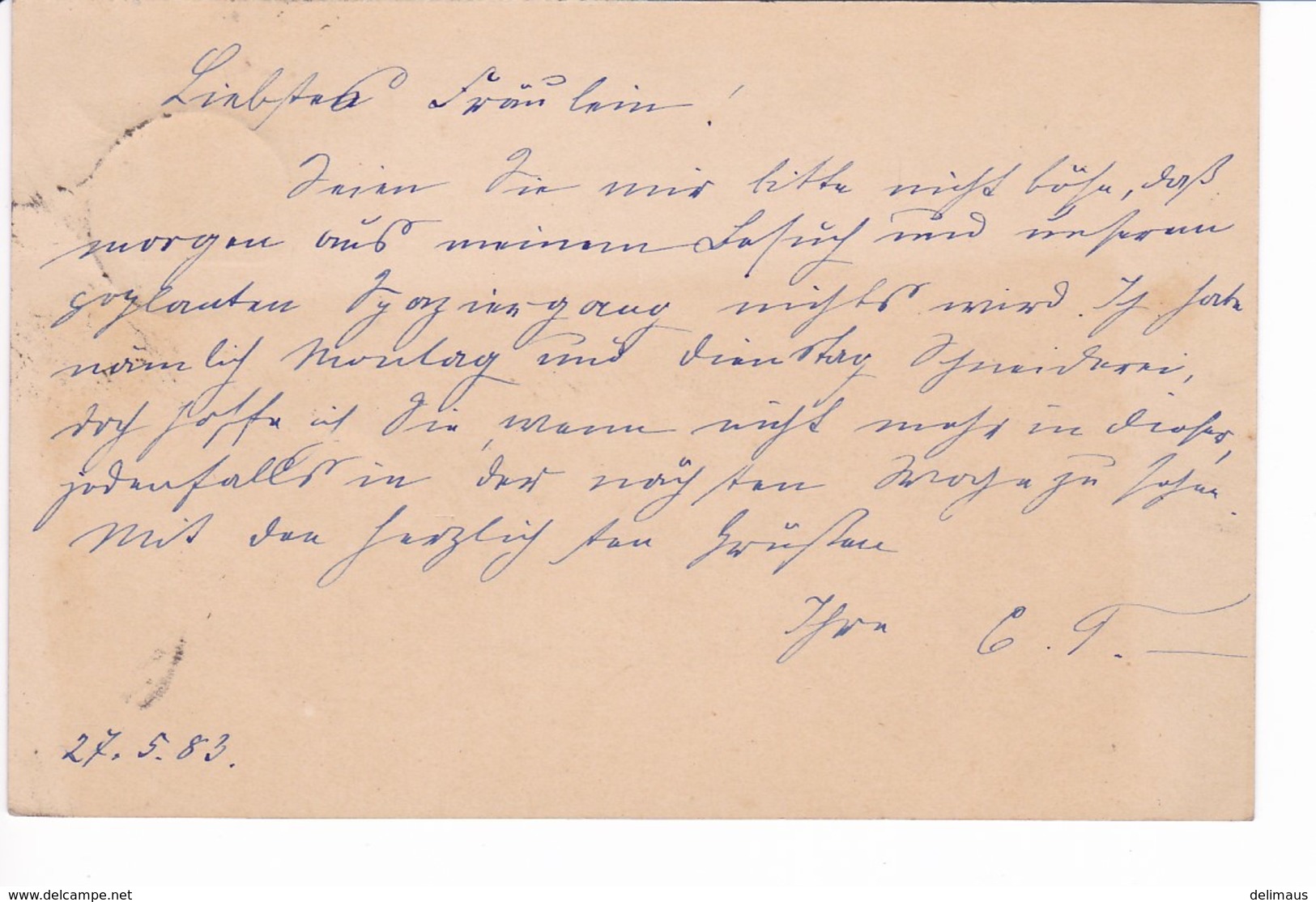 Deutsche Reich Ganzsache P12 / 01 A (4 83) 27.5.1883 Danzig - Sonstige & Ohne Zuordnung