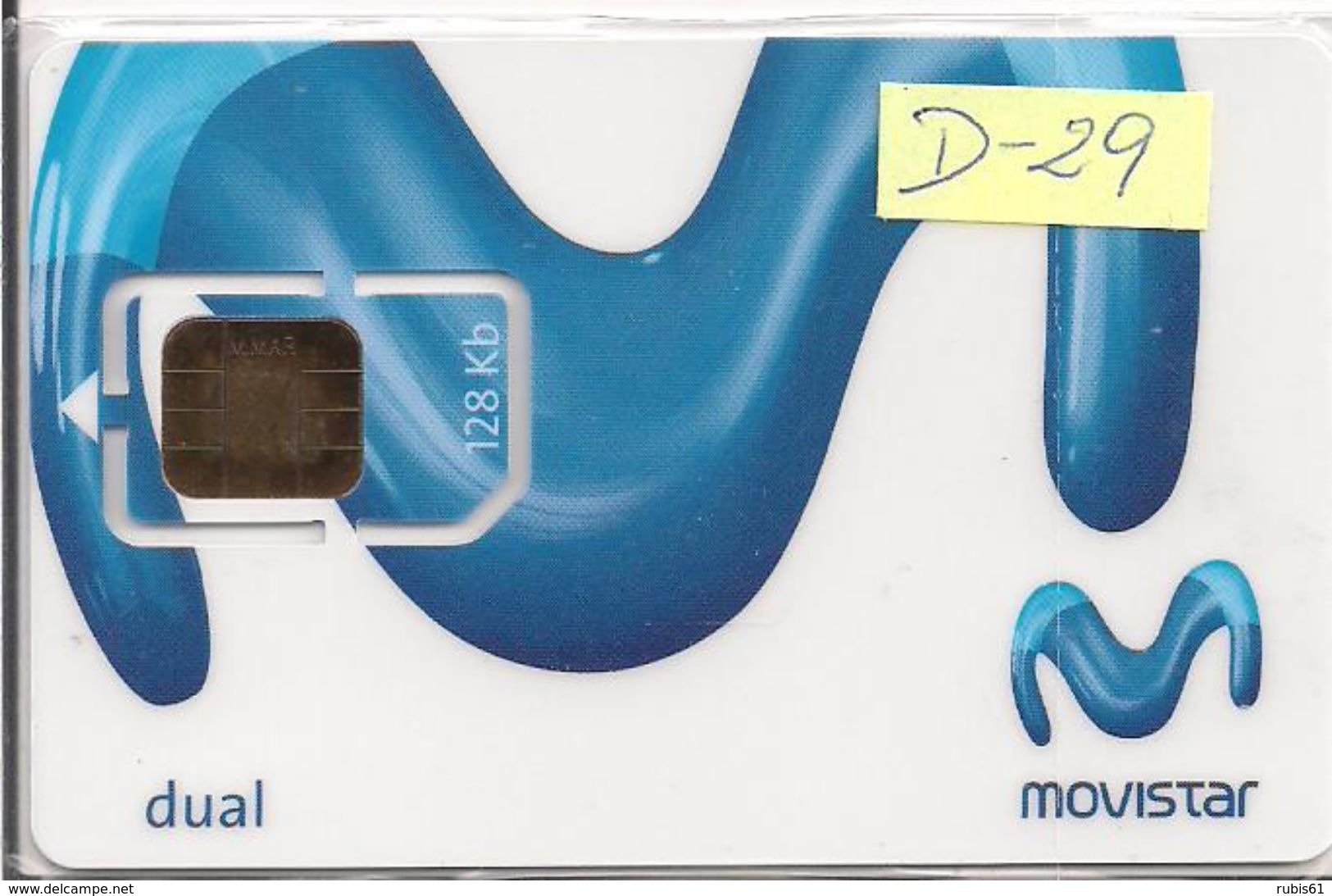 TARJETA GSM MOVISTAR DUAL 029 RARE - Telefonica