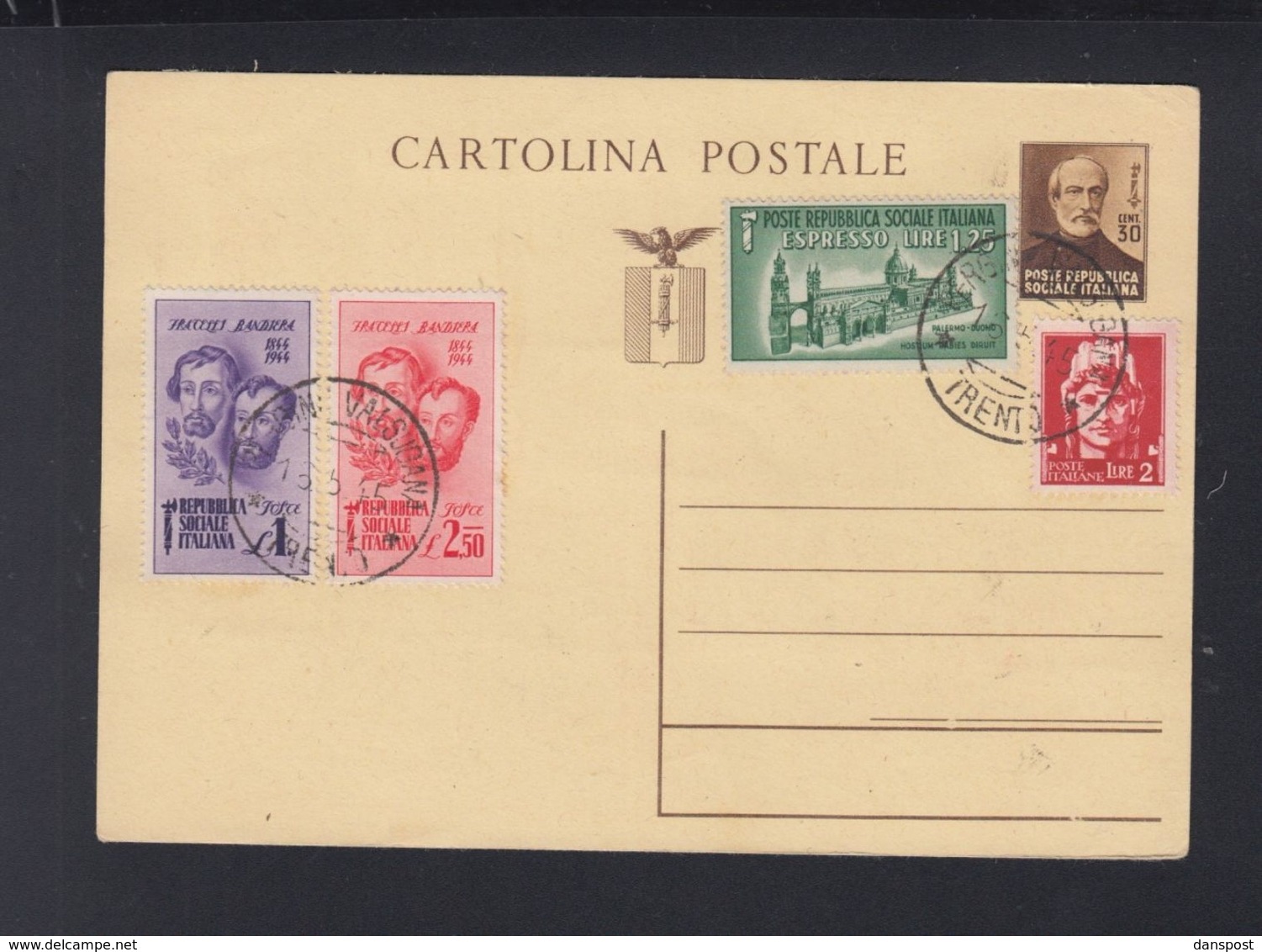 Cartolina Postale Republica Sociale - Stamped Stationery