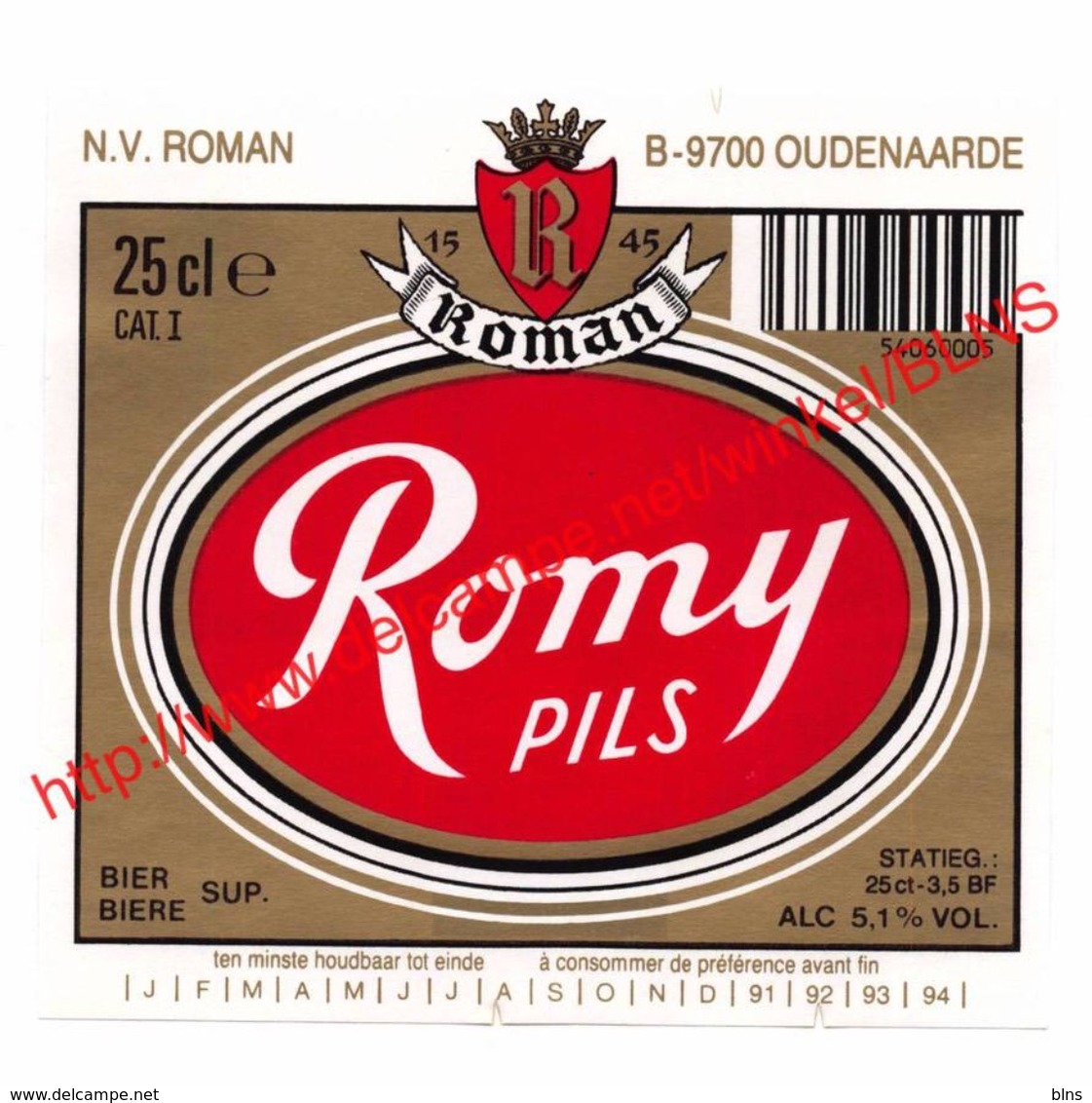 Lot 88 etiketten Brouwerij Roman