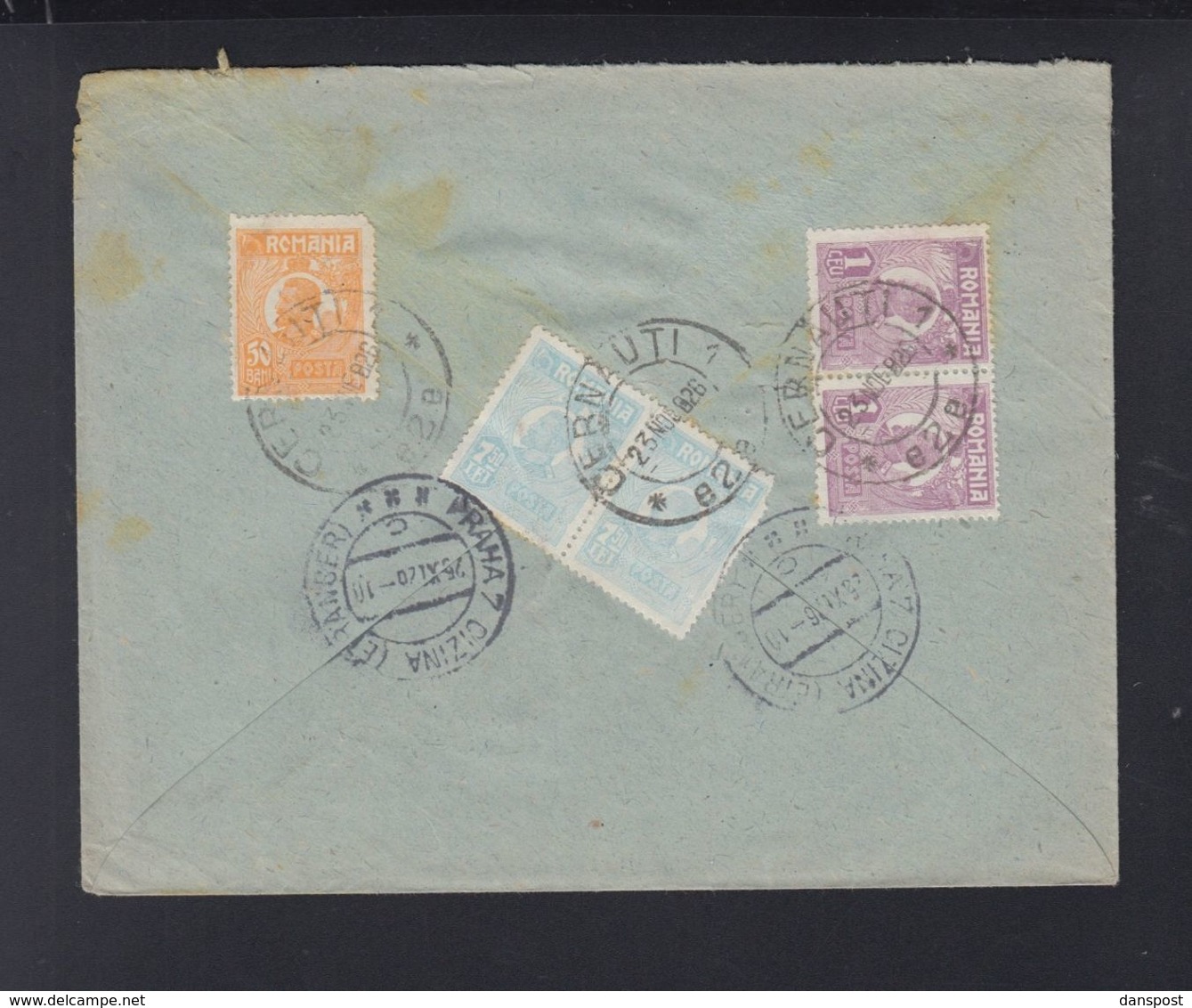 Romania Registered Cover 1926 Cernauti To Karlsbad - Lettres & Documents