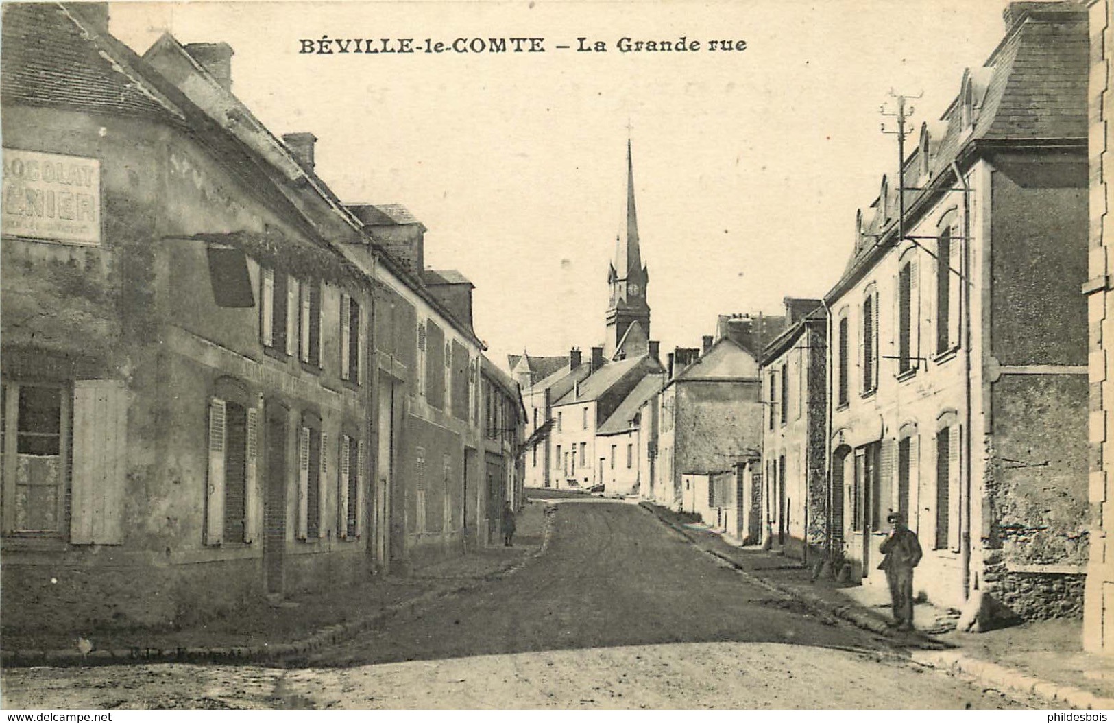 EURE ET LOIR BEVILLE LE COMTE  La Grande Rue - Autres & Non Classés