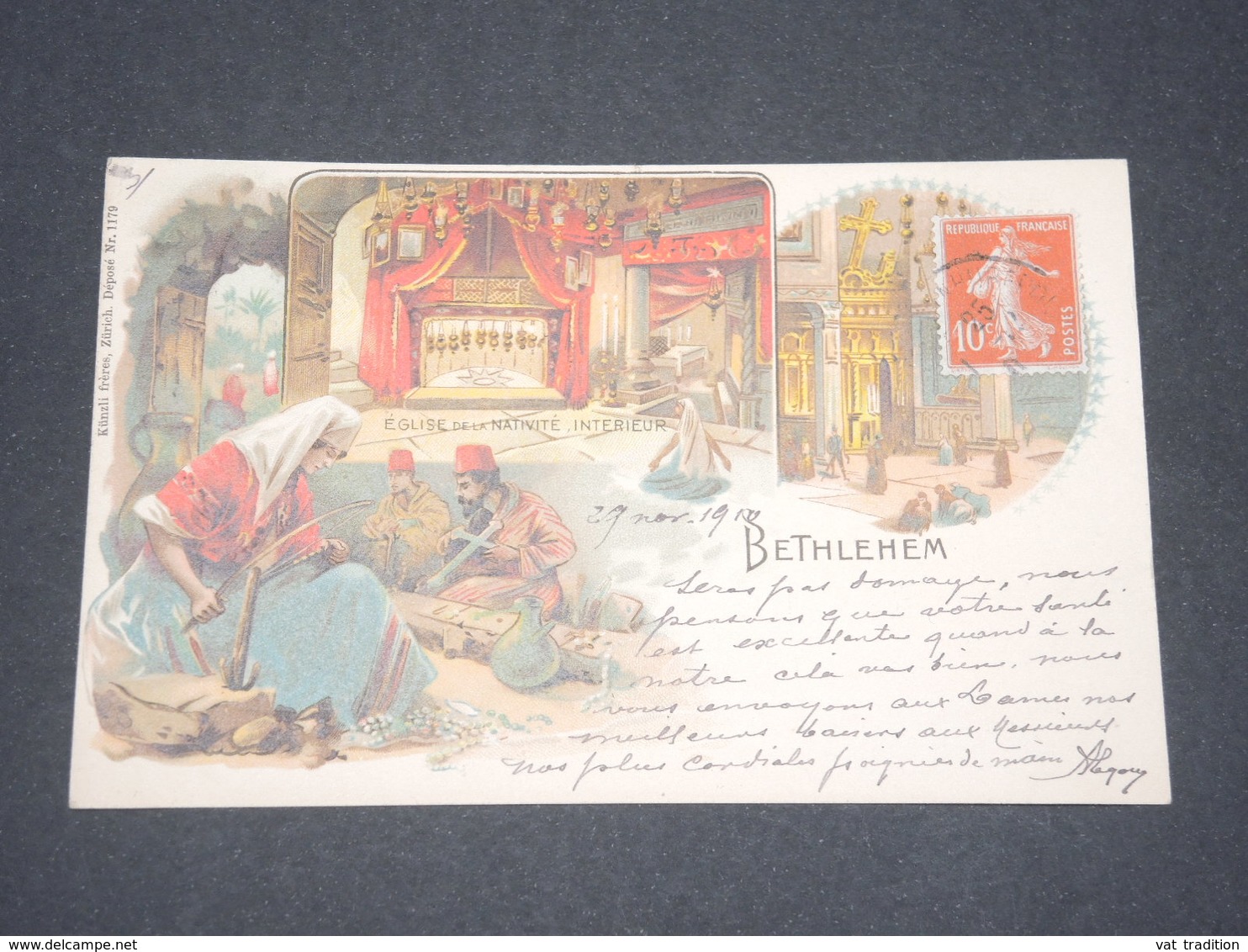 Carte Postale Colorée De Bethlehem  - Superbe Et Rare - Voyagée - P 22562 - Palestine