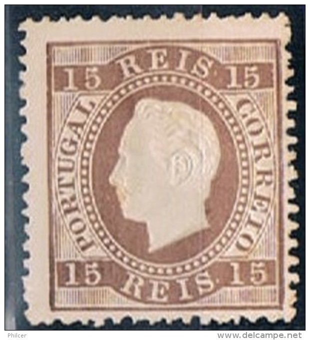 Portugal, 1870/6, # 38 Dent. 13 1/2, Reimpressão 1885, MHNG - Ongebruikt