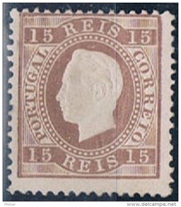 Portugal, 1870/6, # 38 Dent. 12 1/2, Tipo III, MH - Unused Stamps