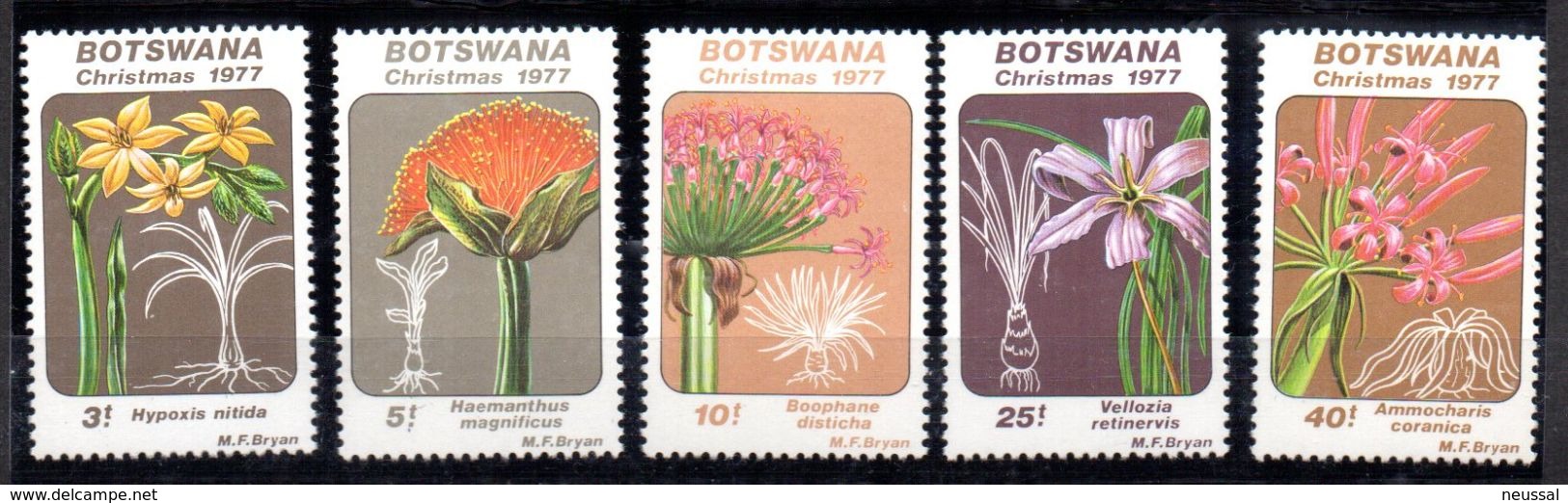 Serie Nº 345/9  Bostwana Navidad - Botswana (1966-...)