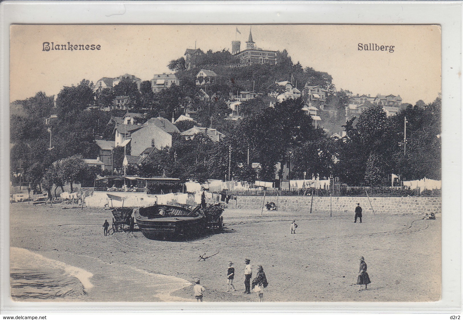 BLANKENESE - SÜLLBERG - PLAGE AVEC ENFANTS ET BATEAU - N/C - Blankenese