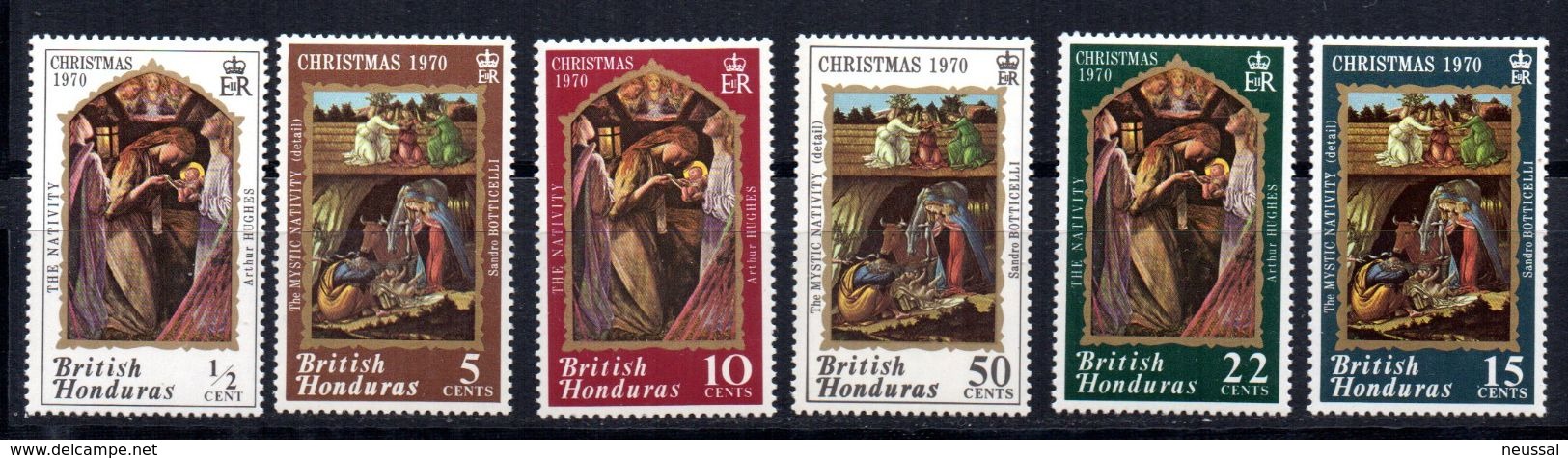 Serie Nº 253/8  British Honduras  Navidad - British Honduras (...-1970)