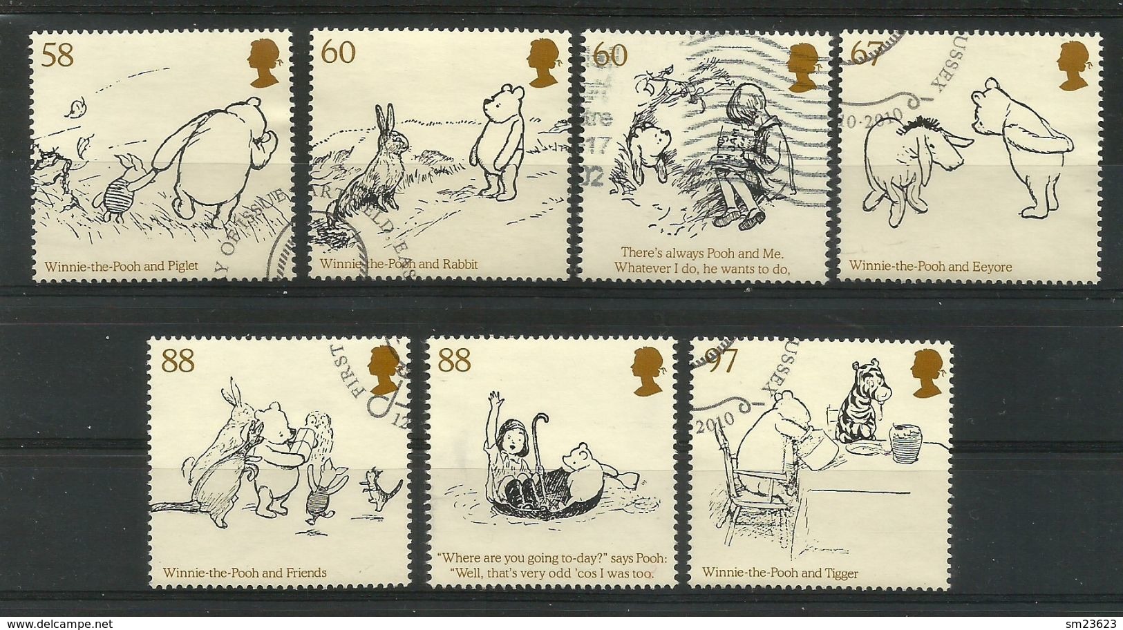 Grossbritannien / England  2010 , Winnie-the-Pooh And Friends - Gestempelt / Used / (o) - Usati