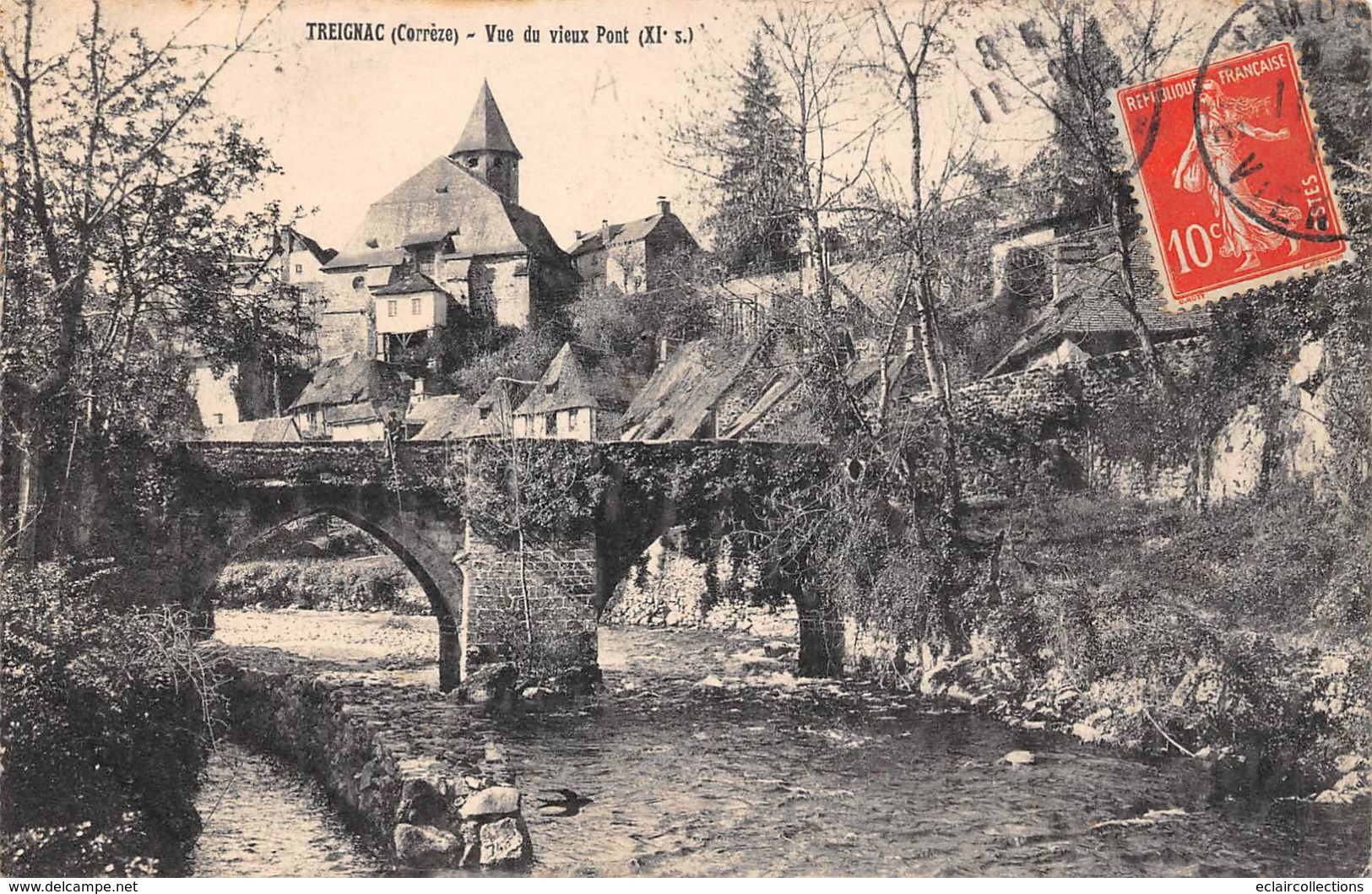 Treignac       19          Vue Du Vieux Pont          (voir Scan) - Treignac