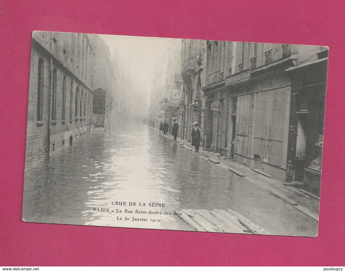 Crue De La Seine - Paris - La Rue Saint André-des-Arts - Le 30 Janvier 1910 - Inondations