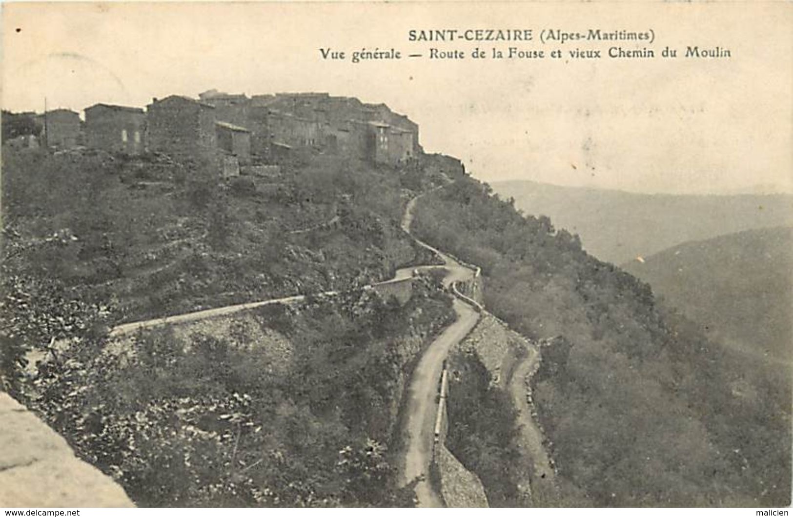 - Alpes Maritimes -ref-B893- Saint Cezaire - St Cezaire - Vue Generale - Route De La Fouse Et Vieux Chemin Du Moulin - - Autres & Non Classés