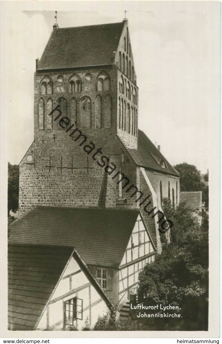 Lychen - Johannis Kirche - Foto-AK 30er Jahre - Verlag J. Goldiner Berlin - Lychen