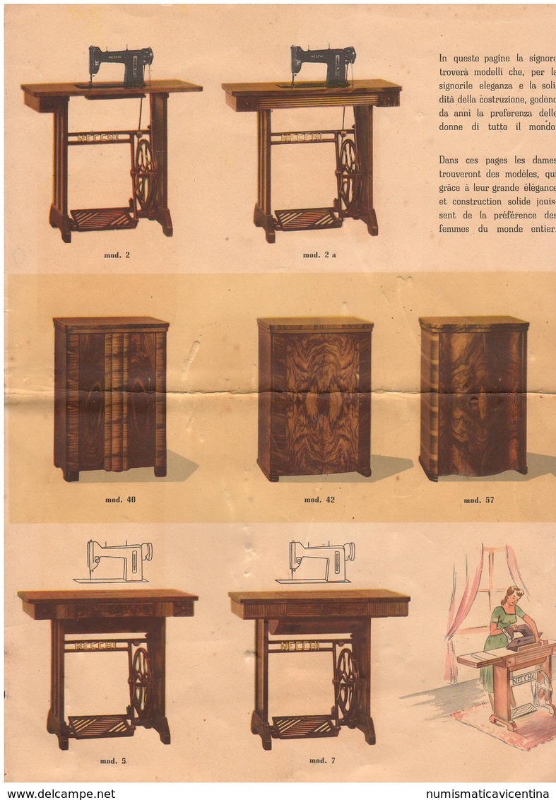 Necchi Macchine Da Cucire Depliant Machines à Coudre Sewing Machines - Andere & Zonder Classificatie