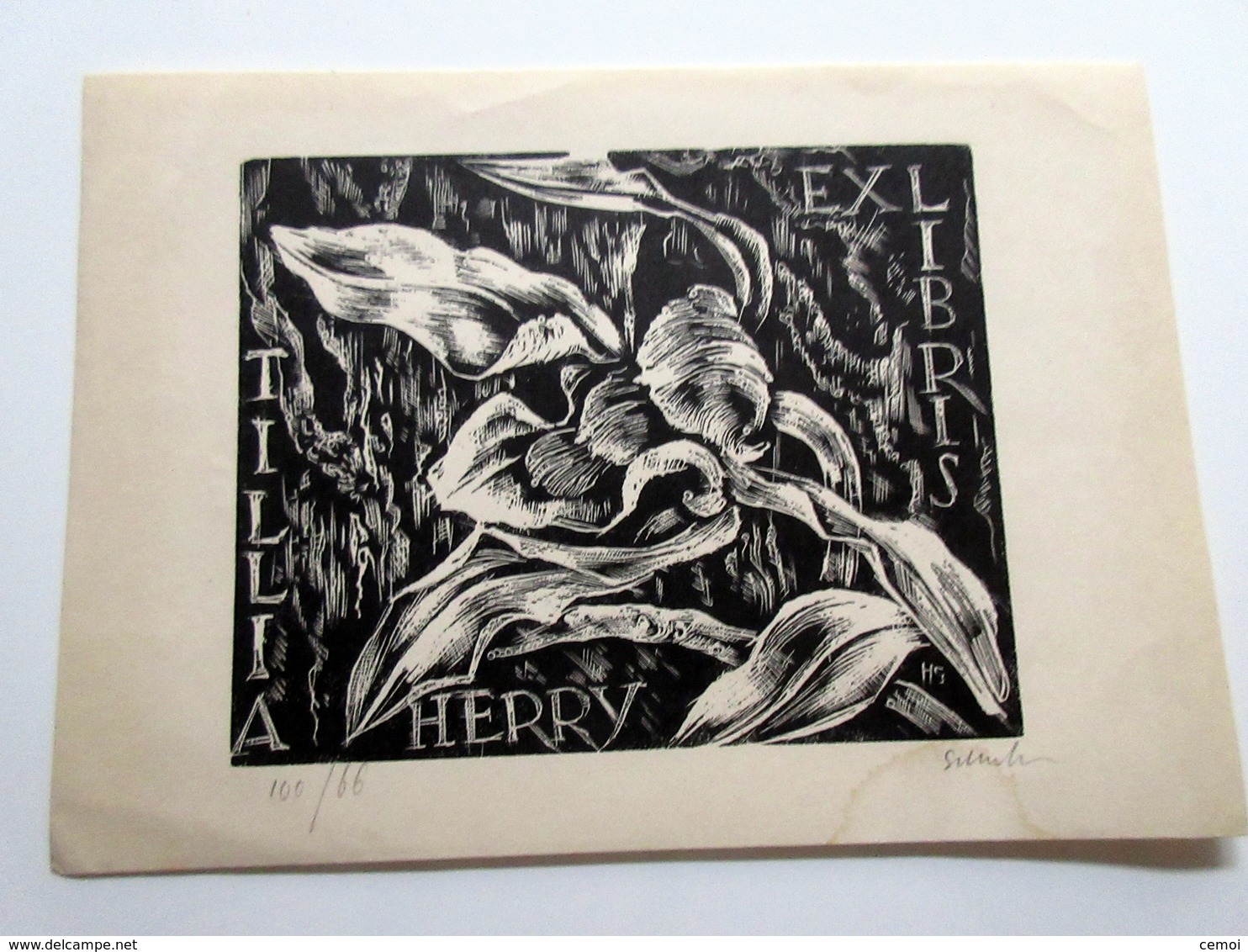 Ex-libris Tillia HERRY 14,7 X 10,5 Cm - Ex-libris