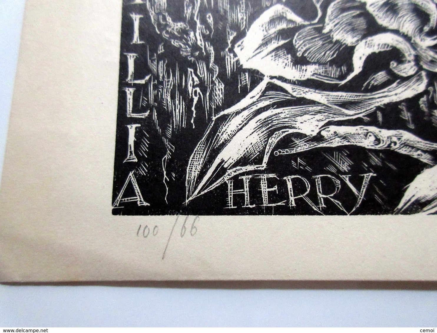 Ex-libris Tillia HERRY 14,7 X 10,5 Cm - Ex-libris