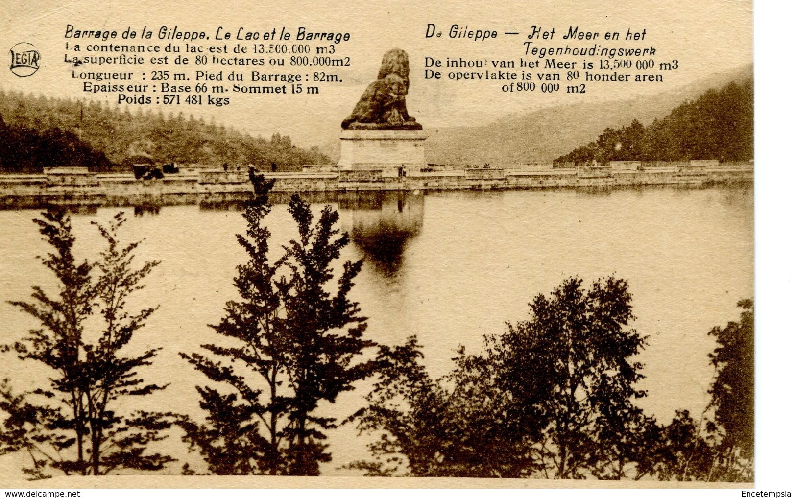 CPA - Carte Postale - Belgique - Barrage De La Gileppe - 1930 - Gileppe (Stuwdam)