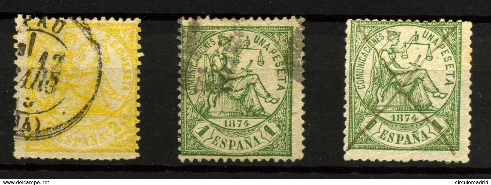 España Nº 143 Y 150. Año 1874 - Used Stamps