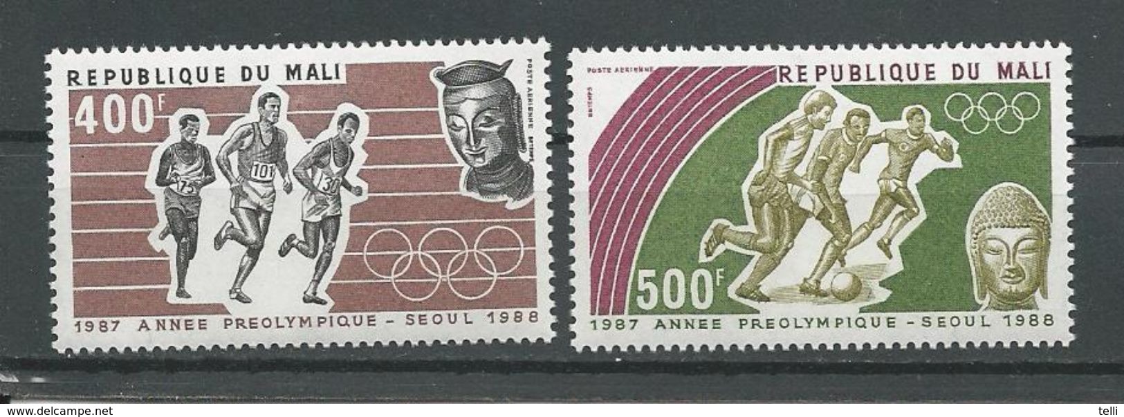 MALI Scott C534-C535 Yvert PA525-PA526 (2) ** Cote 9,00$ 1987 - Mali (1959-...)