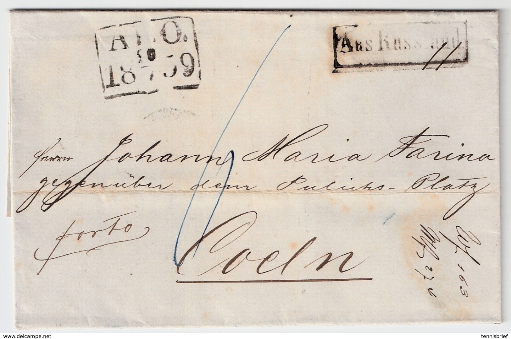 Finnland, 1859, " ABO " Nach Köln   , #9126 - ...-1845 Voorfilatelie