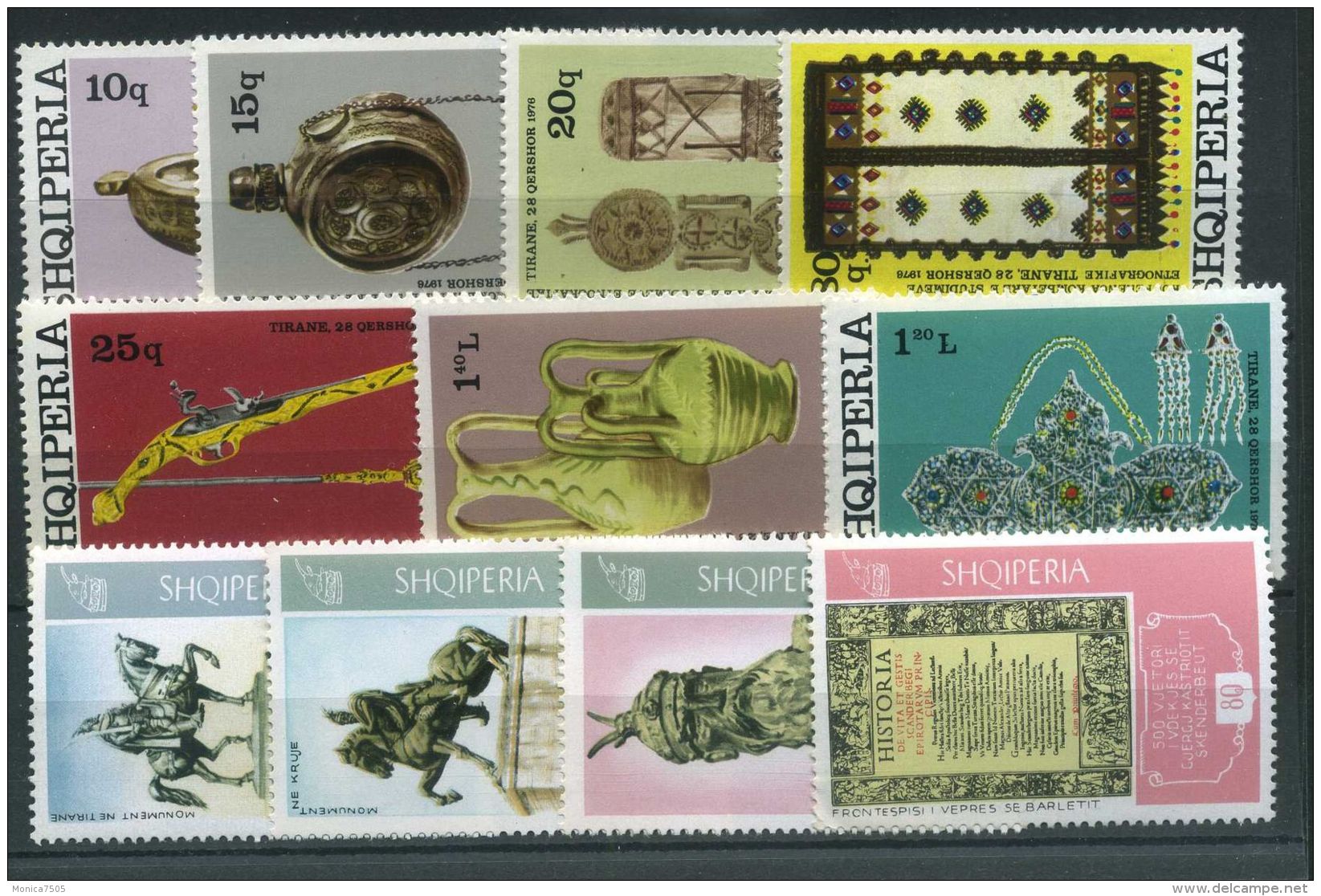 ALBANIE ( LOT ) :  LOT  DE  TIMBRES  NEUFS  SANS  TRACE  DE  CHARNIERE , A  VOIR . - Albanie