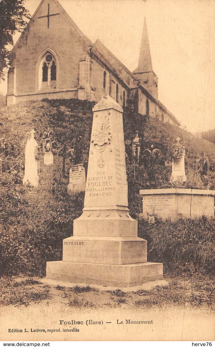 FOULBEC - Le Monument Aux Morts - Autres & Non Classés