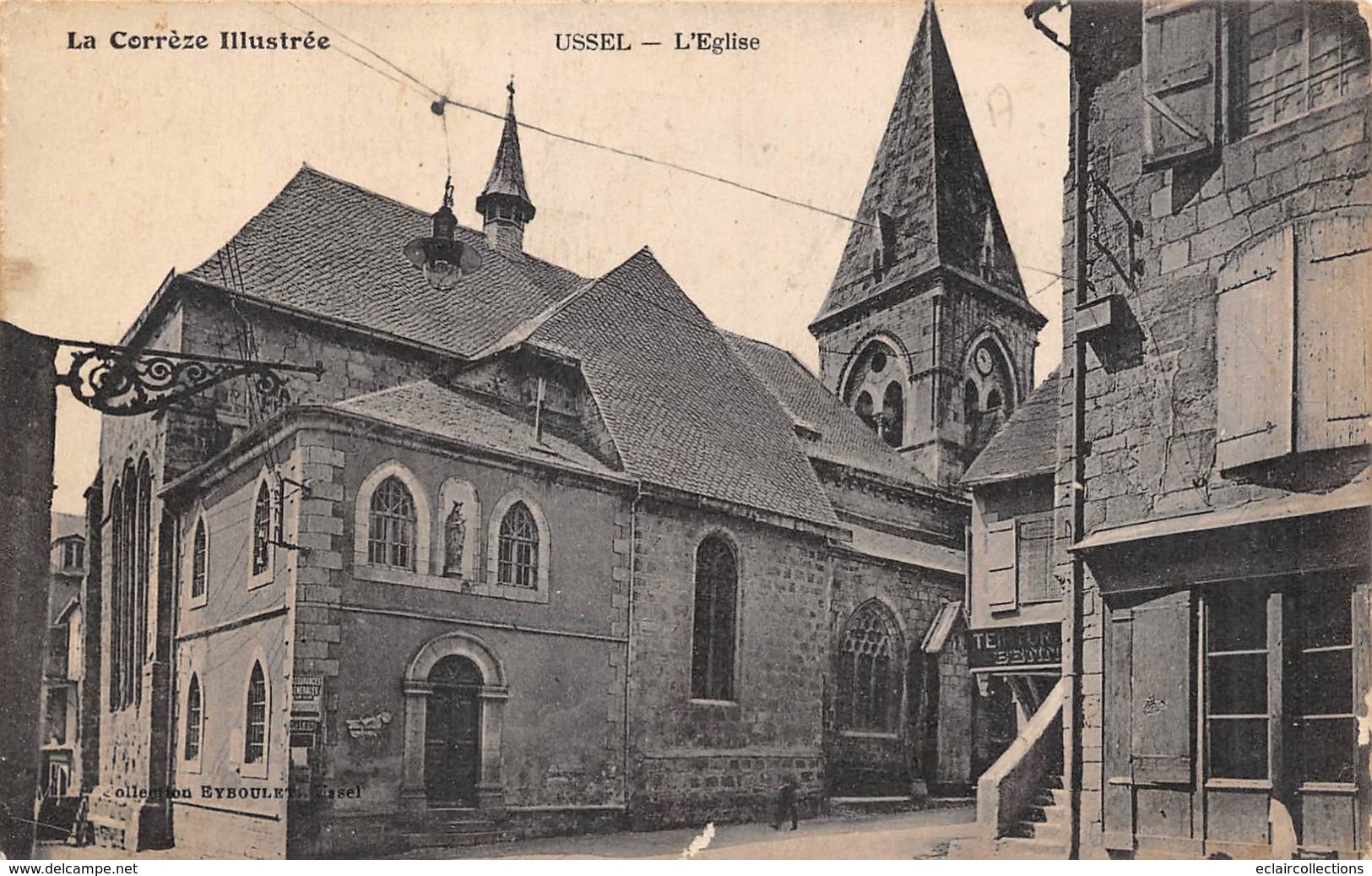 Ussel       19        Ensemble De 3 Cartes Diverses: Eglise Et Château      (voir Scan) - Ussel