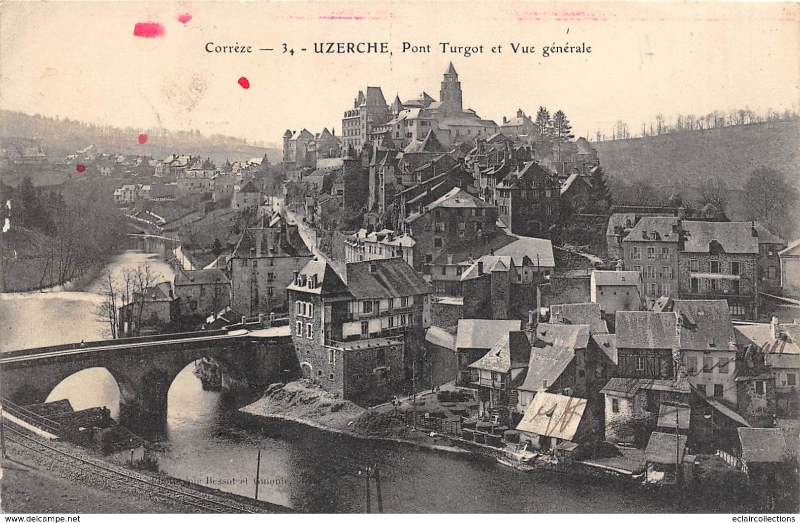 Uzerche      19       Le Pont Turgot Et Vue Générale   (voir Scan) - Uzerche