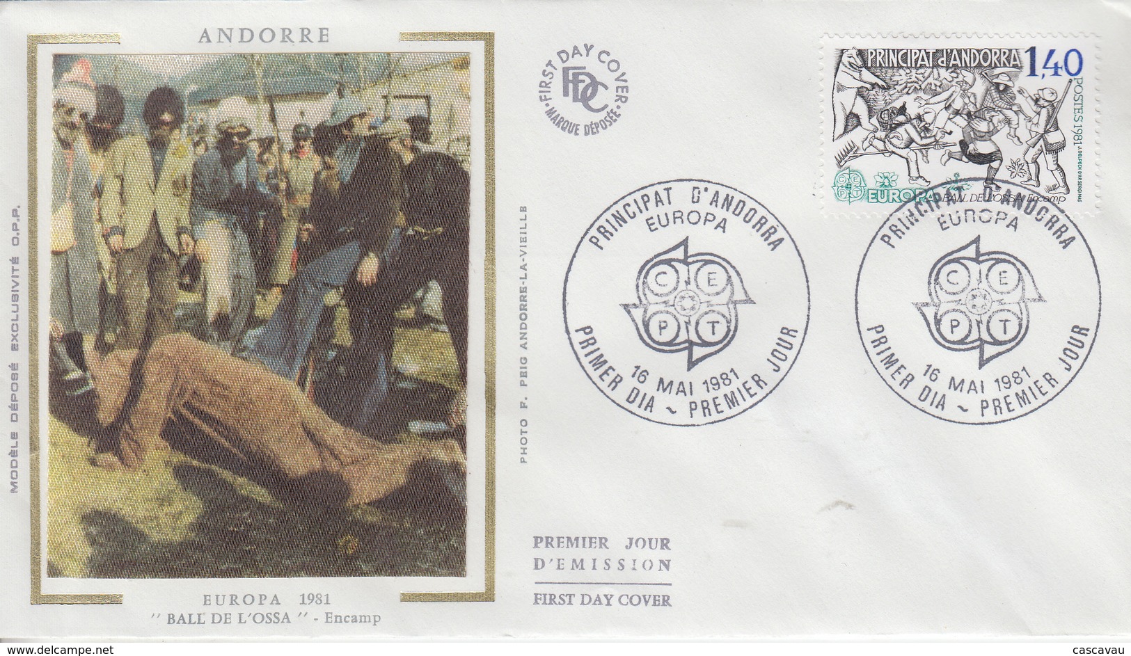 Enveloppe  FDC  1er  Jour  ANDORRE   ANDORRA      EUROPA    1981 - 1981