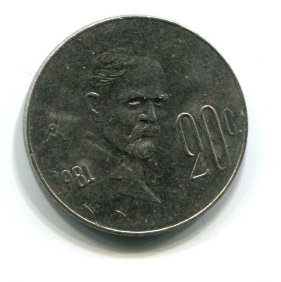 1981 Mexico 20 Centavos Coin - Mexico
