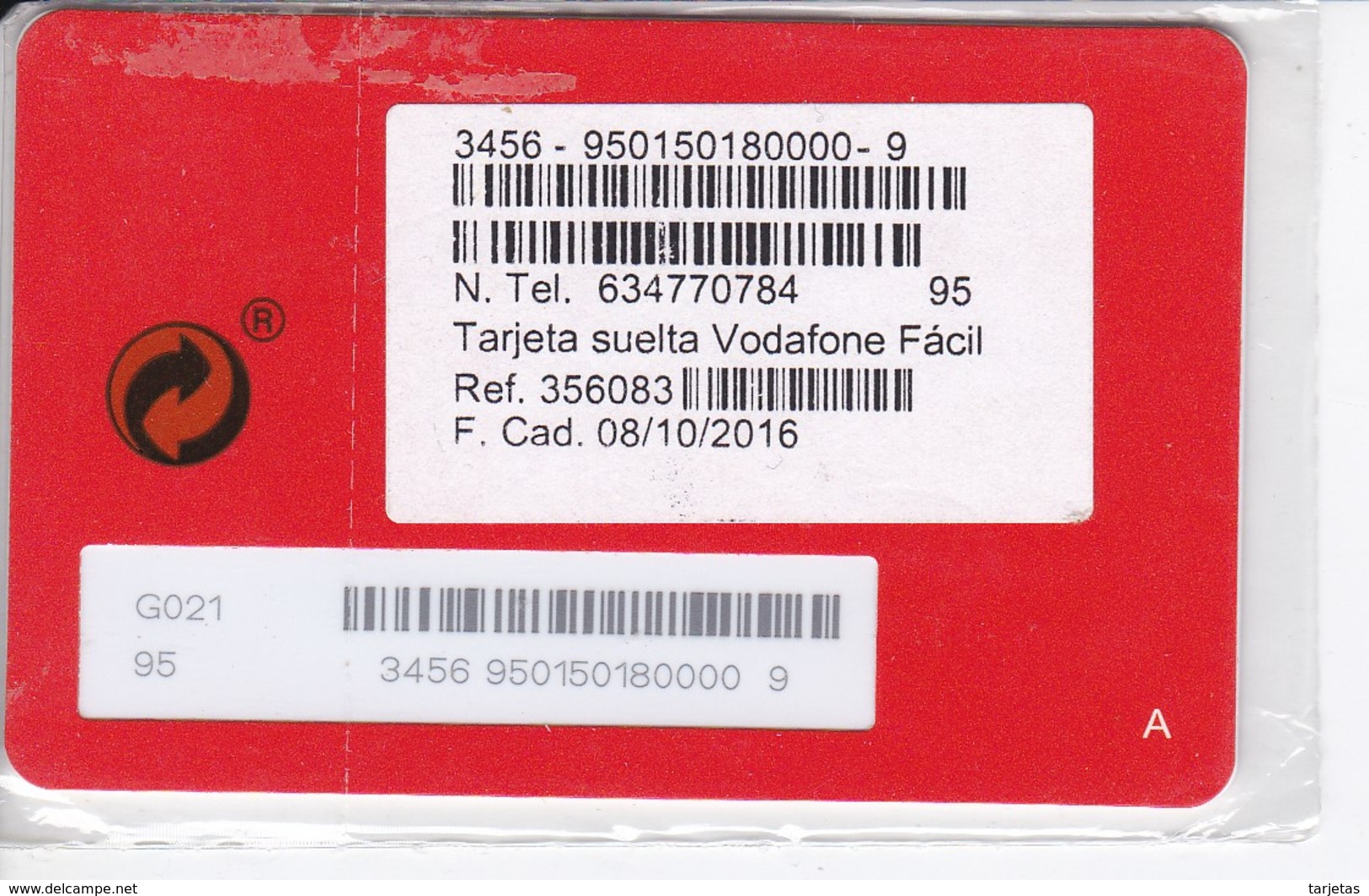 TARJETA DE ESPAÑA DE GSM-MINT  DE VODAFONE  (NUEVA-MINT EN BLISTER) - Vodafone