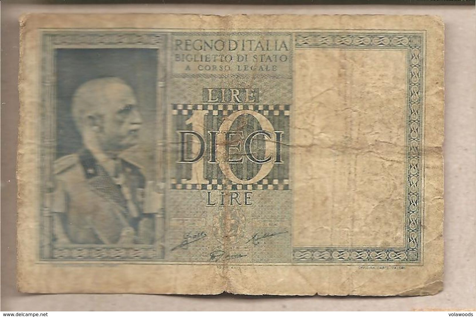 Italia - Banconota Circolata Da 10 Lire "Impero" P-25b - 1938 #17 - Regno D'Italia – 10 Lire