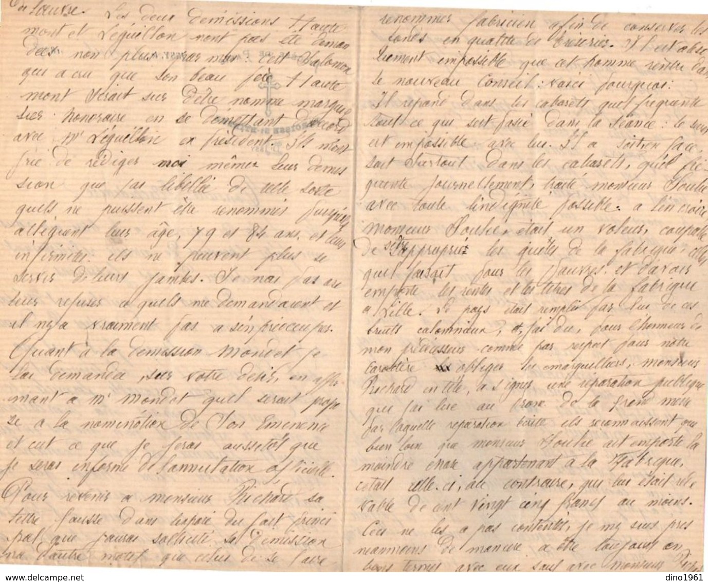 VP11.833 - Lettre De Mr Le Curé VIOLAINE à ISSY Pour Mr L'Archidiacre à PARIS - Manuscripts