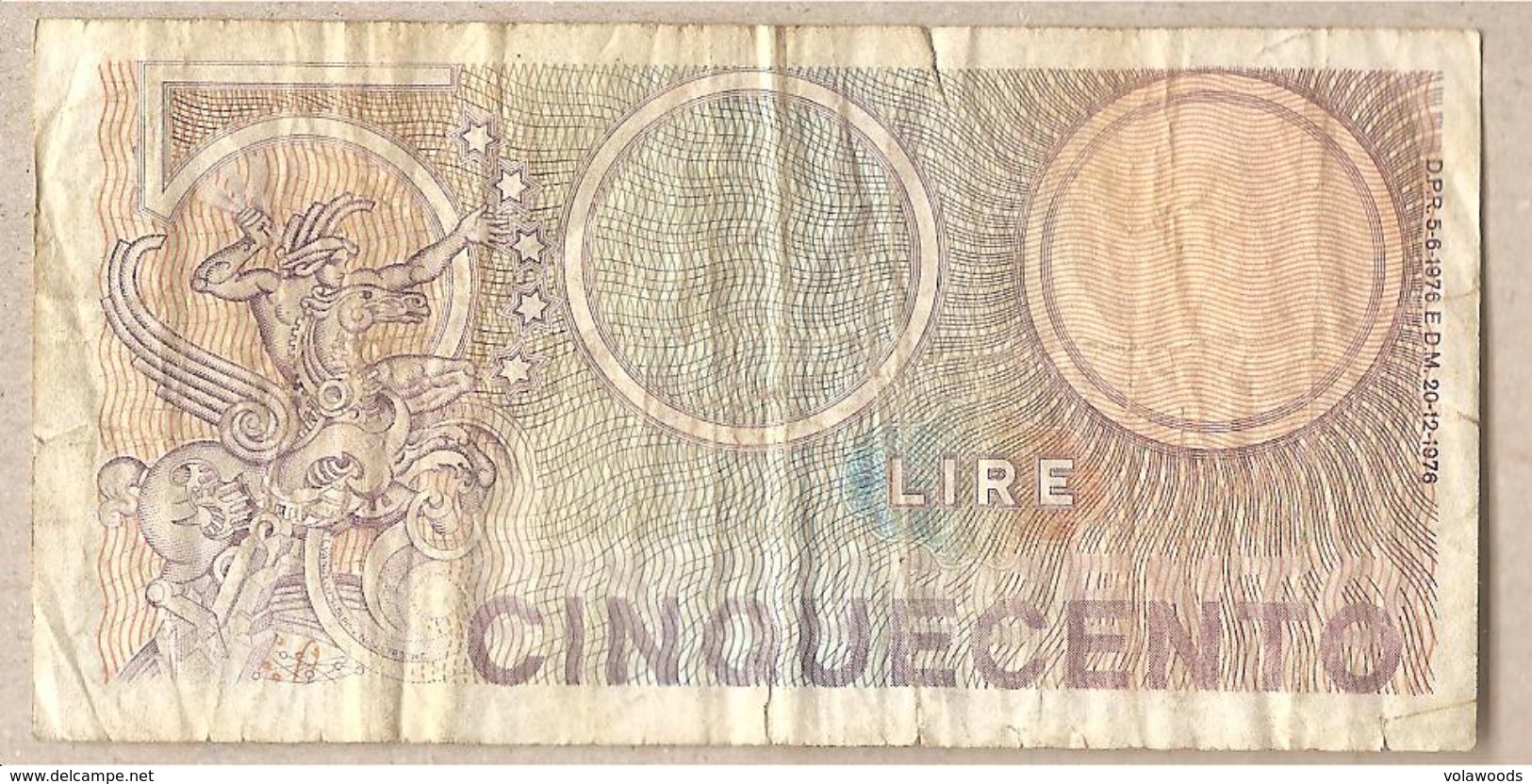 Italia - Banconota Circolata Da 500 Lire "Mercurio" P-95 - 1976 #19 - 500 Liras