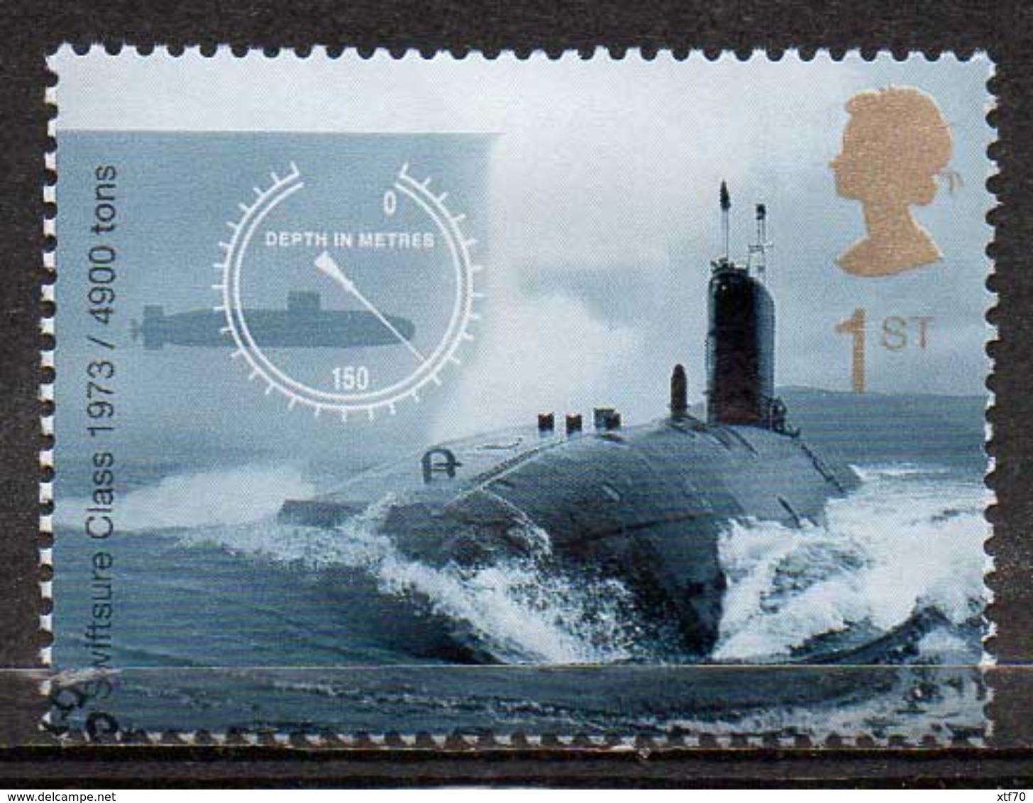 GREAT BRITAIN 2001 Royal Navy Submarine Service: 1st Class NVI Swiftsure Class - Used Stamps