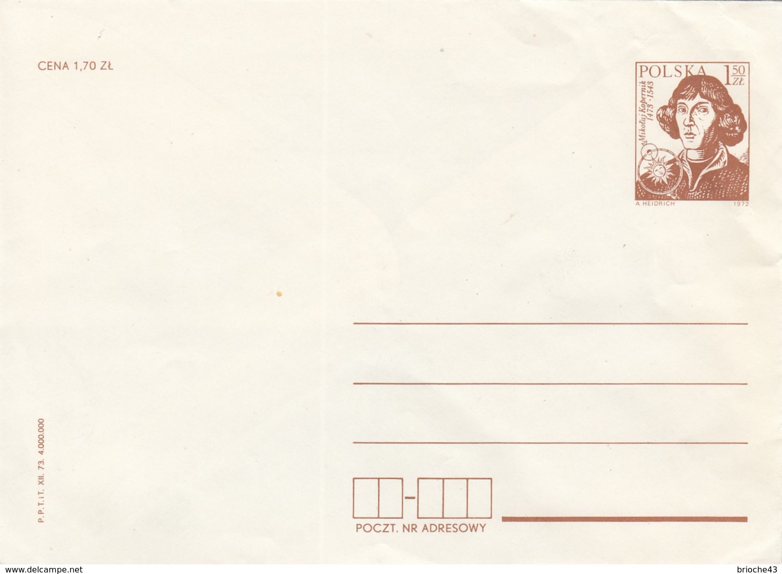 POLSKA - COVER  ENTIER POSTAL KOPERNIK / 2 - Postwaardestukken