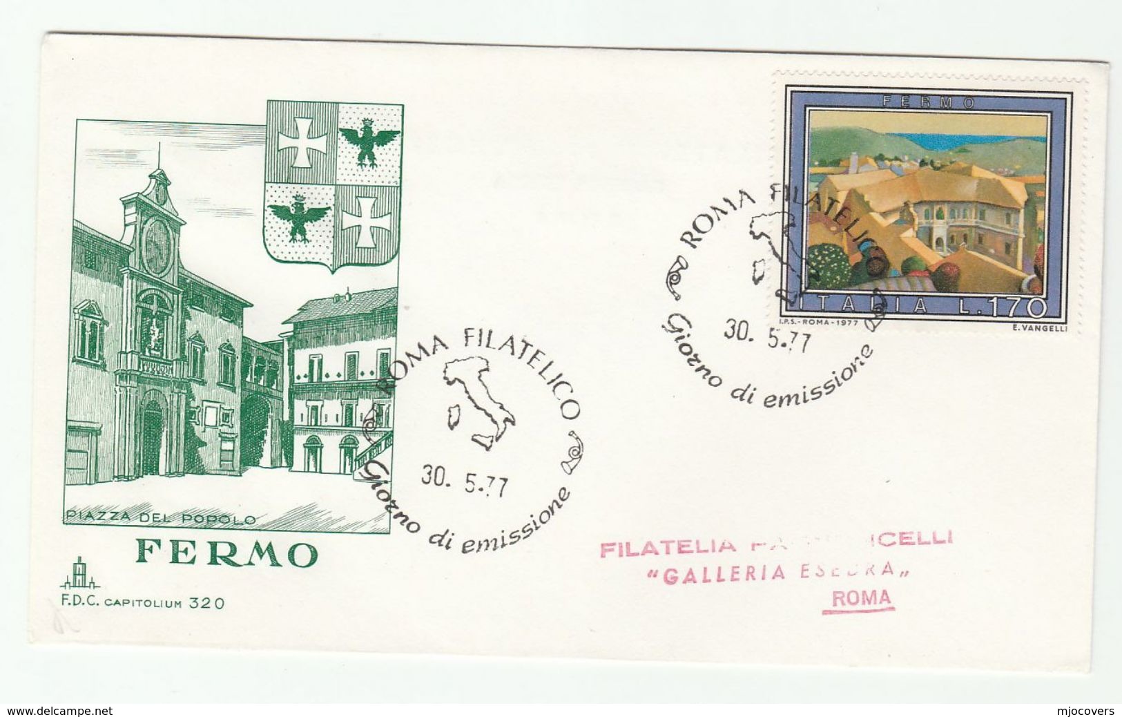 1977  ITALY FDC FERMO  Stamps Cover - FDC
