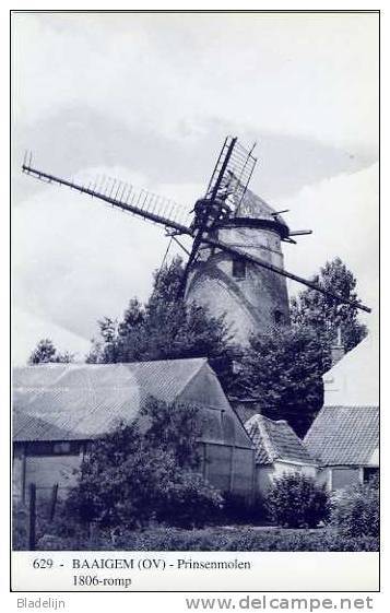 BAAIGEM Bij Gavere (O.Vl.) - Molen/moulin - Blauwe Prentkaart Ons Molenheem Van De Prinsenmolen Na De Stormramp Van 1959 - Gavere