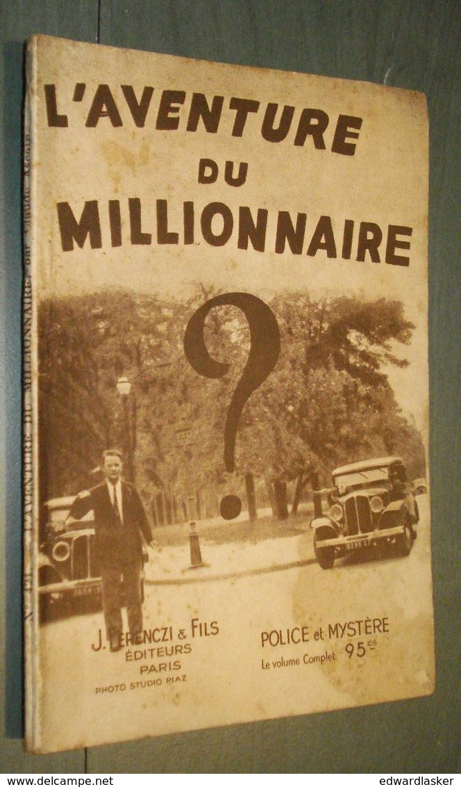 Coll. POLICE ET MYSTERE N°421 : L'aventure Du Millionnaire //Claude Ascain - Ferenczi 1941 - Ferenczi