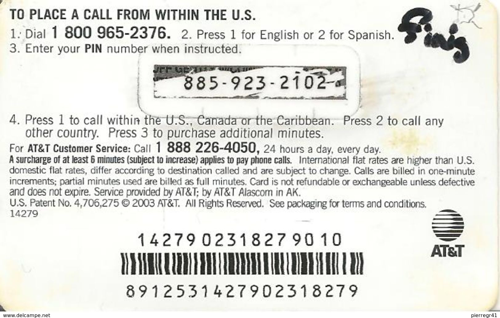 CARTE¤ PREPAYEE-MAGNETIQUE-USA-2003-AT&T-40MN-WINN.DIXIE-TBE-RARE - AT&T