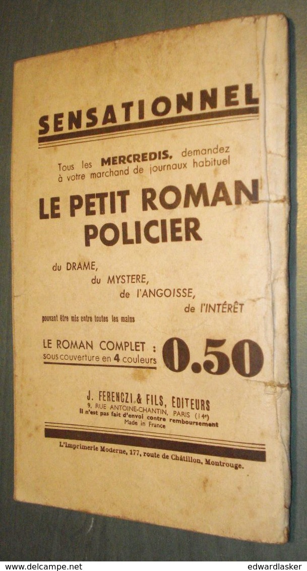 Coll. POLICE ET MYSTERE N°369 : Le Mystère Du Dépôt D'armes //Claude Ascain - Ferenczi 1939 - Ferenczi