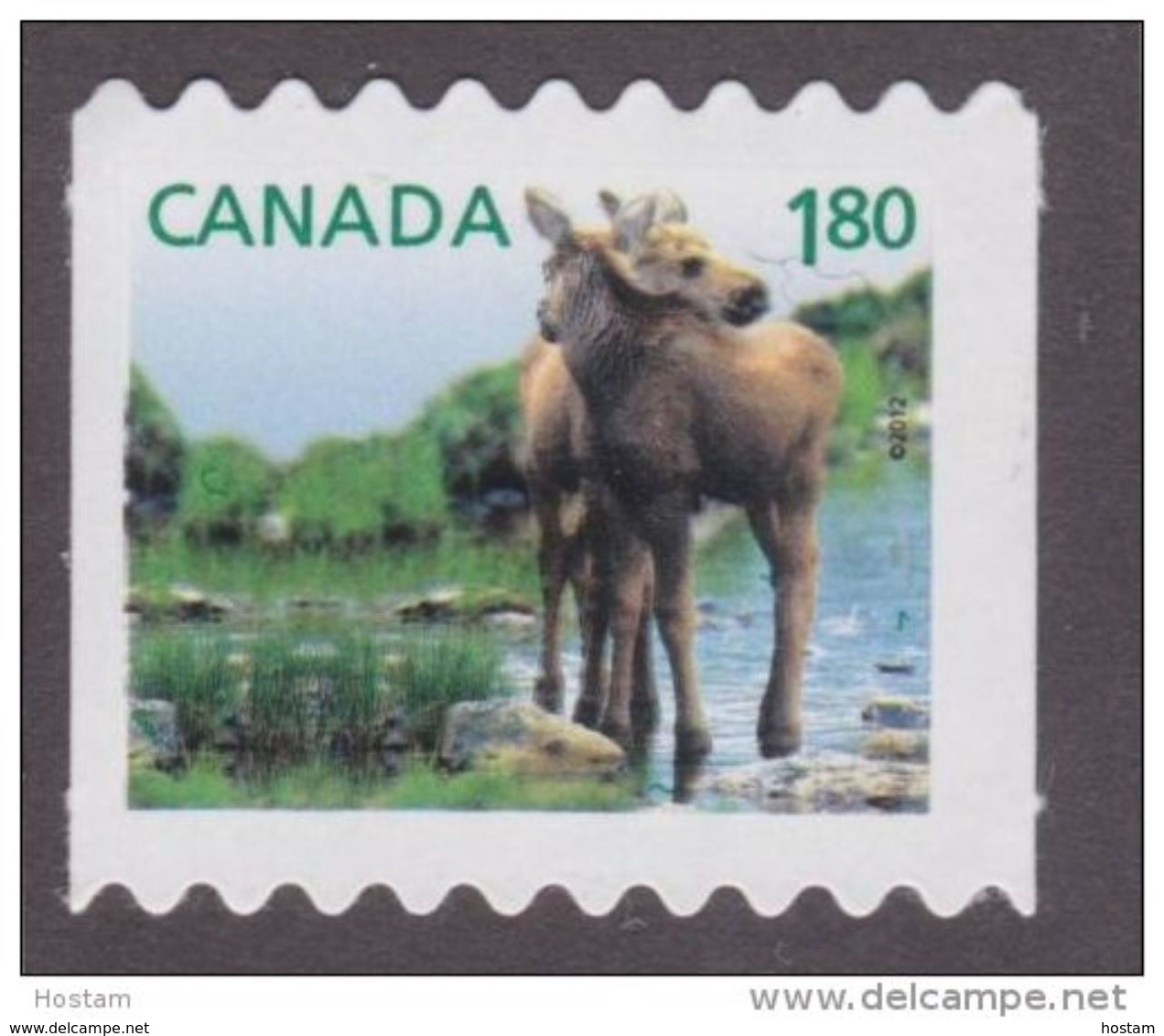 CANADA, 2012,  # 2509ii, BABY WILDLIFE: Moose  MNH  From Quartely Pack - Coil Stamps