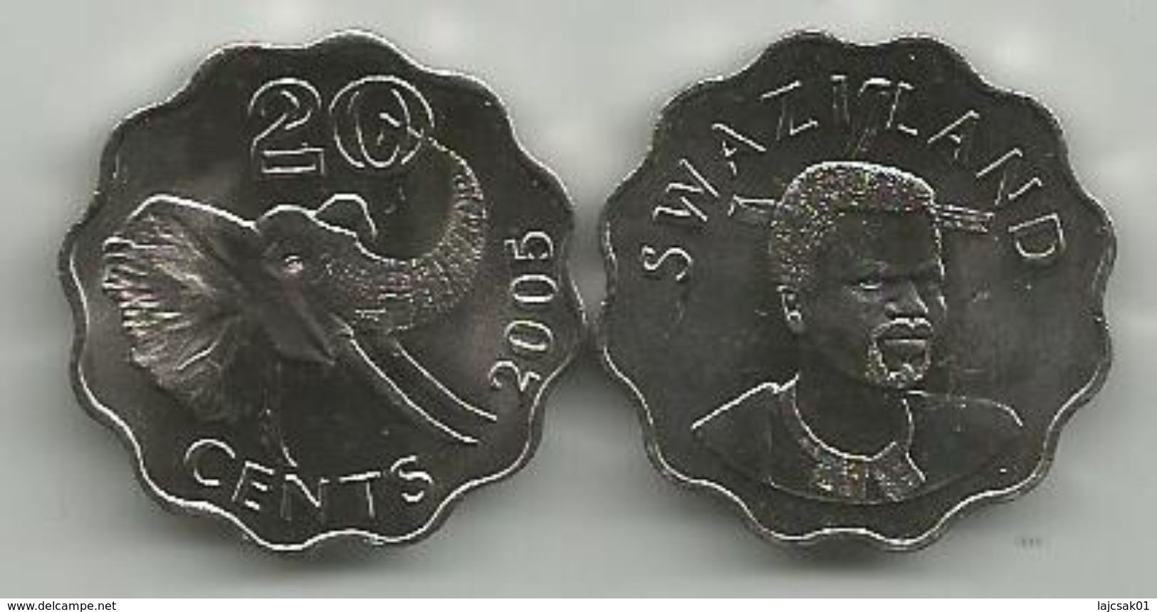 Swaziland 20 Cents 2005. UNC KM#50 - Swasiland