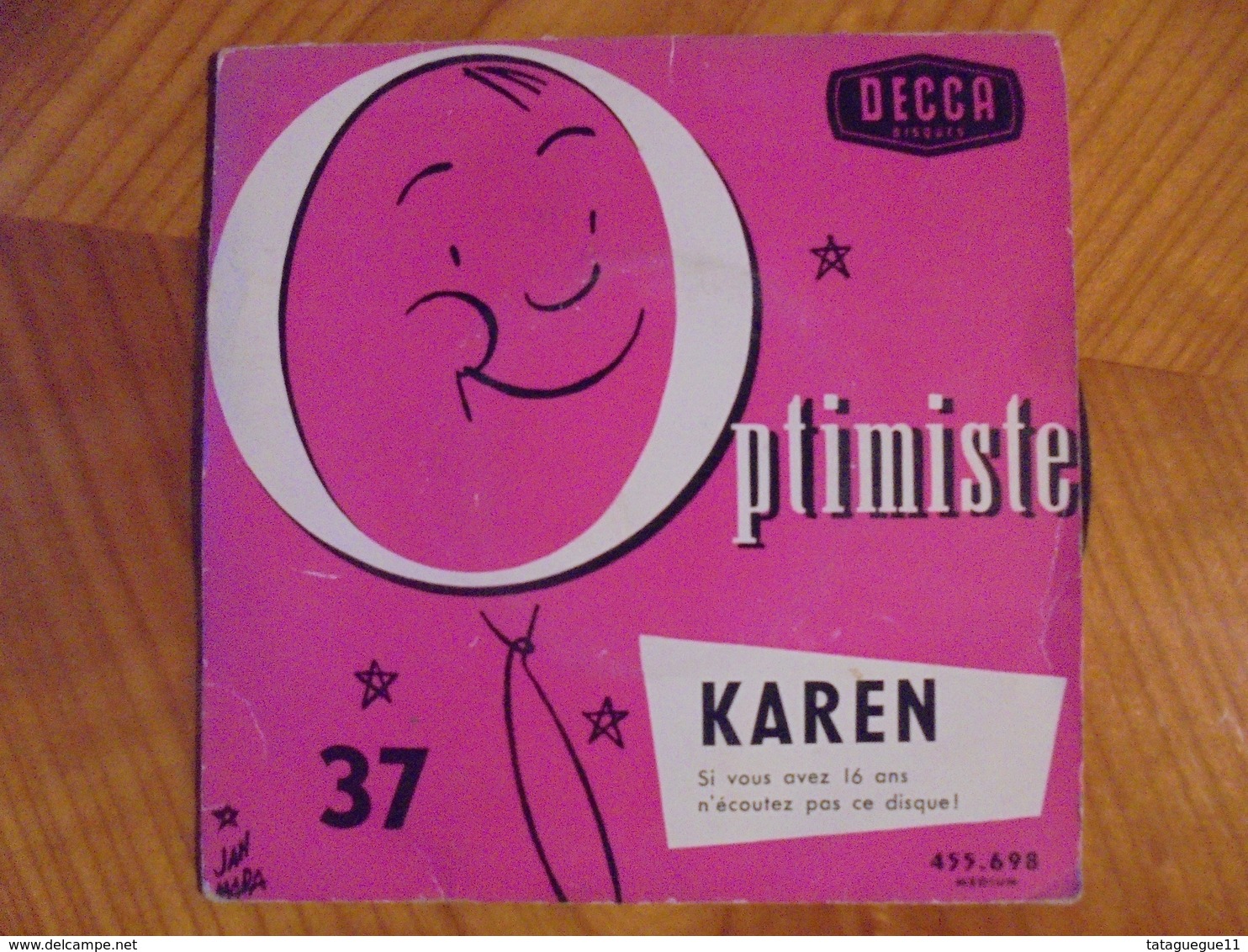 Disque Vinyle 45 T OPTIMISTE N° 37 Karen Années 60 - Cómica