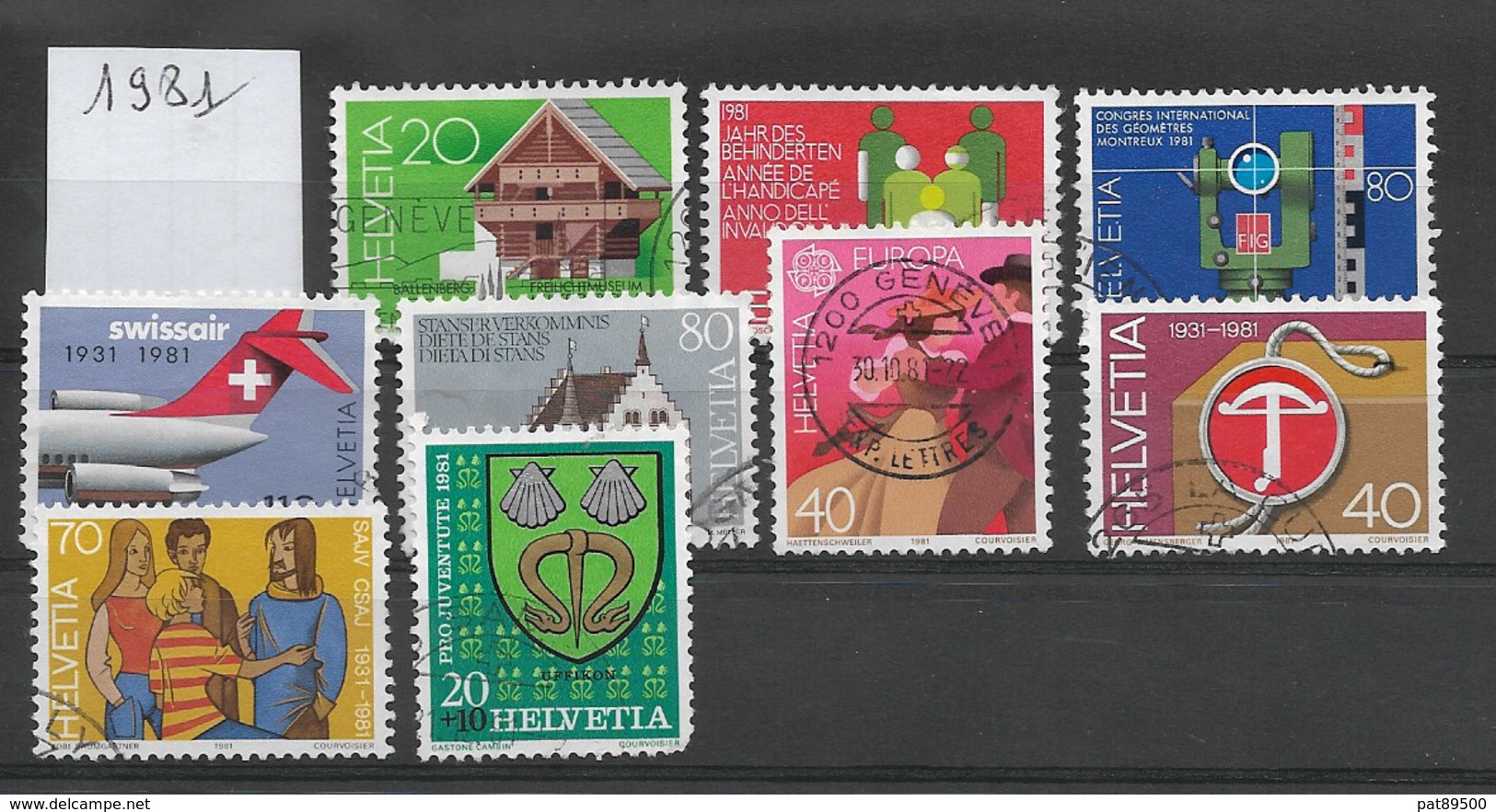 LIQUIDATION / SUISSE Année 1981 /   09  Timbres Oblitérés / Seront Livrés En Vrac - Gebraucht