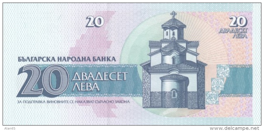 Bulgaria #100, 20 Leva, 1991 UNC Banknote - Bulgarije