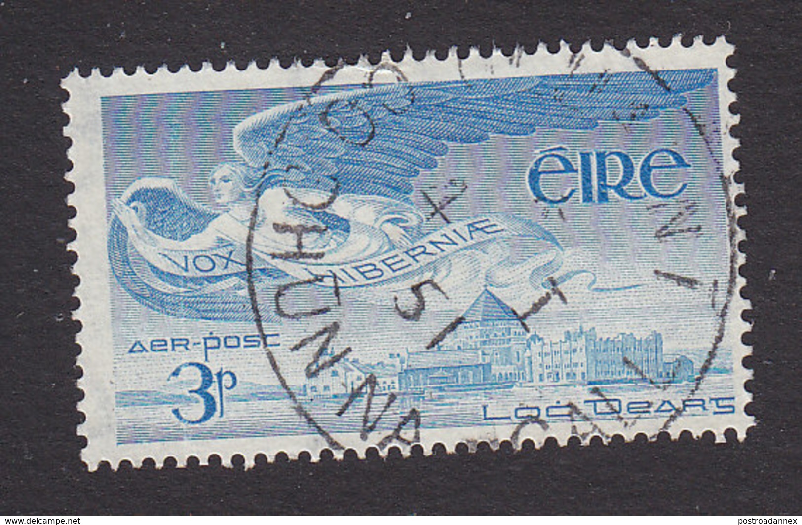 Ireland, Scott #C2, Used, Angel Over Rock Castle, Issued 1948 - Posta Aerea